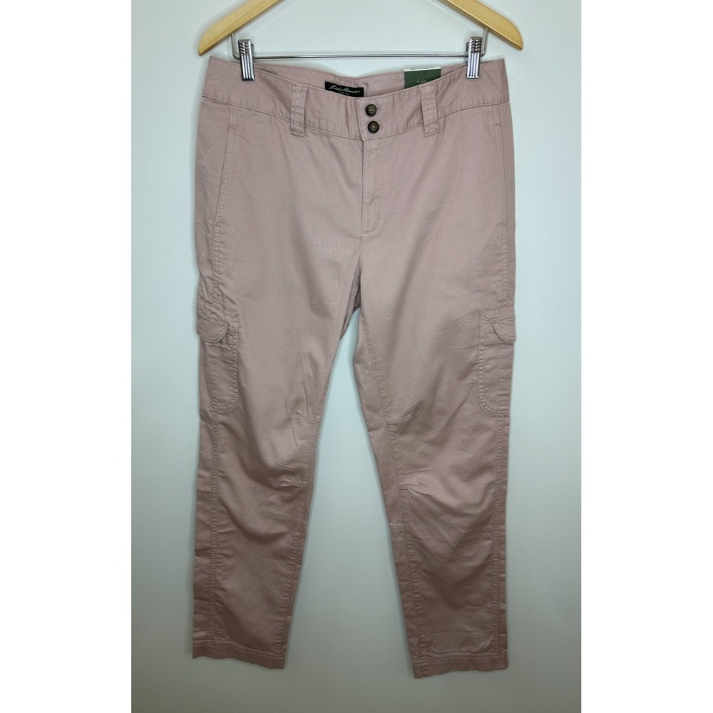 Eddie Bauer Dusty Rose Pink Cotton Twill Cargo Utility Pants Size 10 NWOT Hiking - Picture 2 of 13